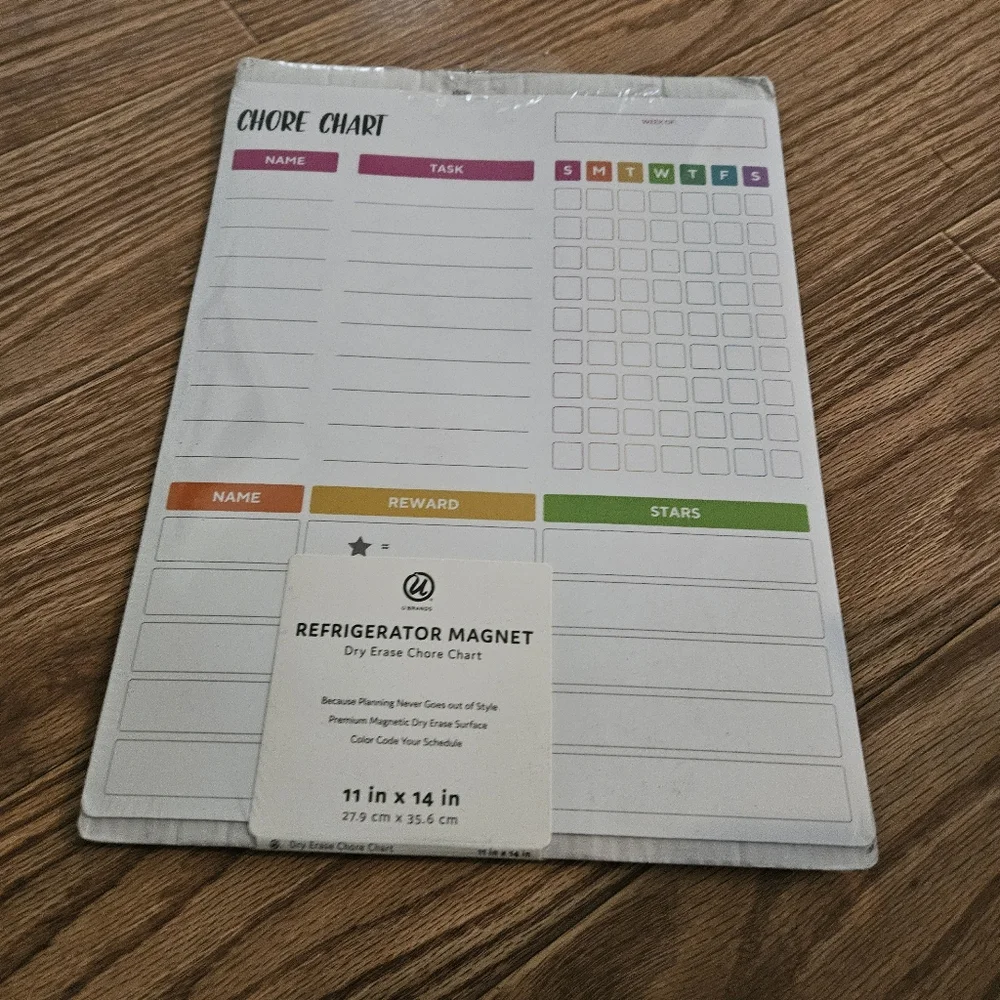 Chore Chart for Kids Back to School chart Children Learning Teaching Children